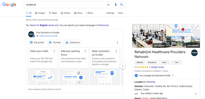 Google business listing